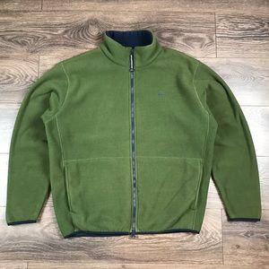 Nautica Competition Sweatshirt Men’s Vintage Basic Full Zip Green Sweater Size L